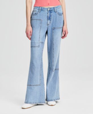 Women's Patchwork Flare-Leg Jeans, Macy's Exclusive