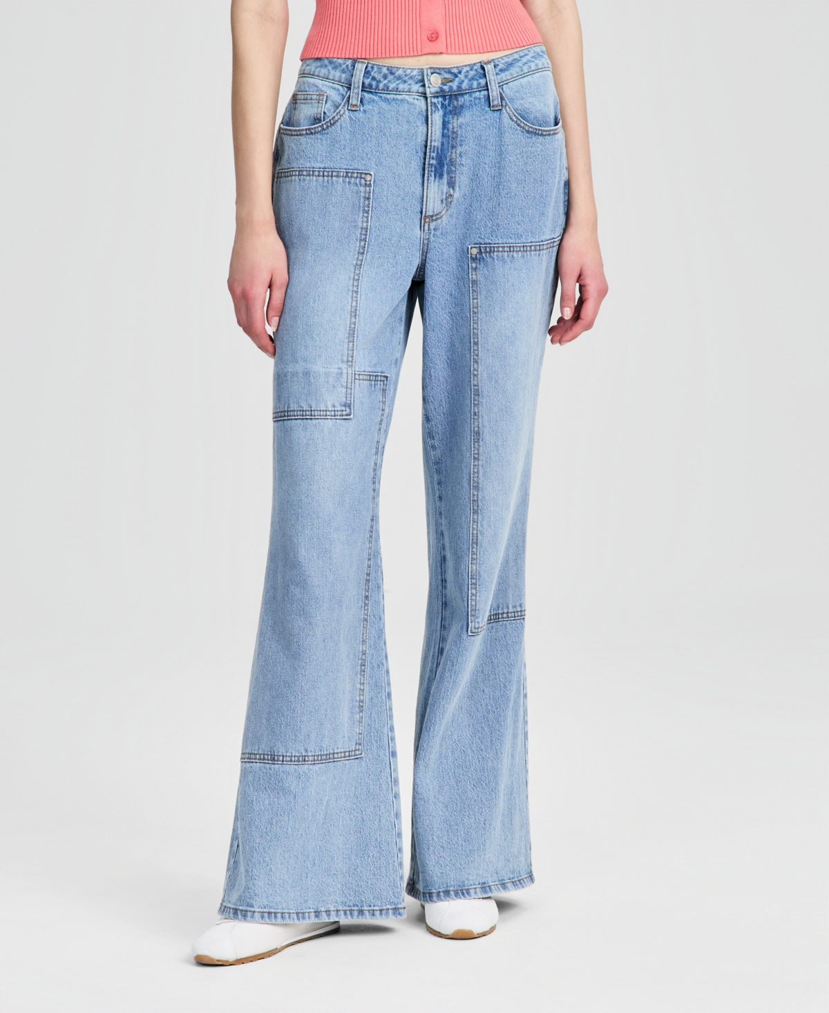 And Now This Women's Patchwork Flare-Leg Jeans, Macy's Exclusive