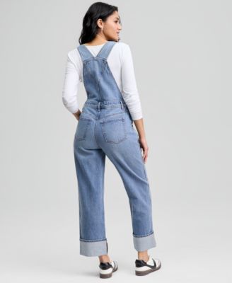 Women's Cuffed Denim Overalls, Macy's Exclusive