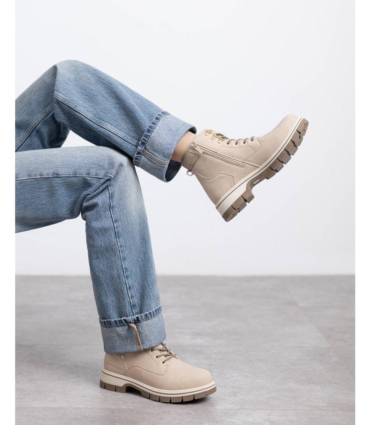 Xti Women's Ankle Combat Booties