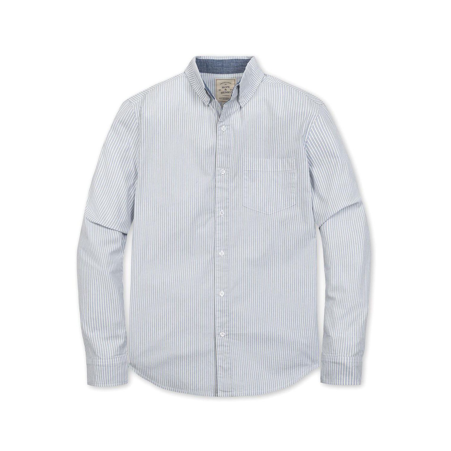 Men's Hope and Henry Organic Long Sleeve Stretch Poplin Button Down Shirt