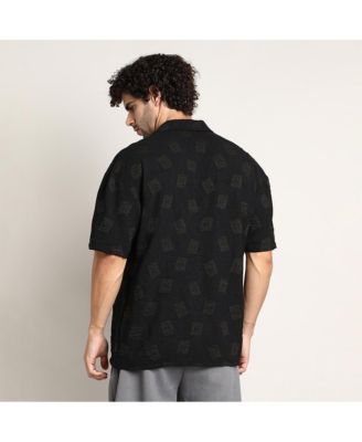 Men's Onyx Black Indie-Cuban Oversized Shirt