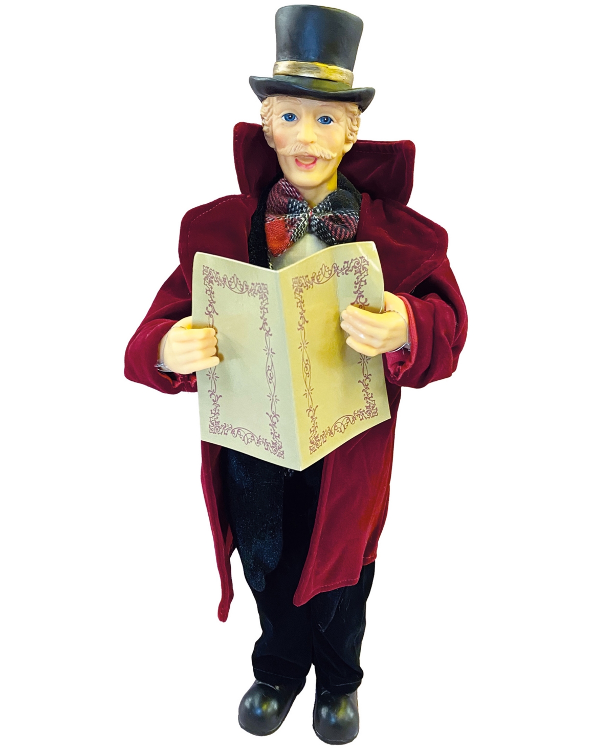 Santa's Workshop 17" Plaid Carolers, Set Of 4 In Red