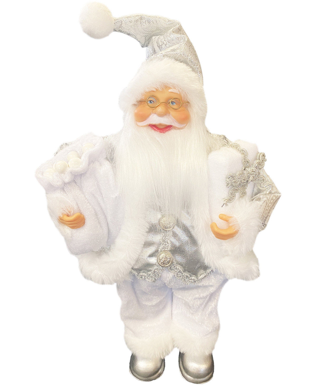 Santa's Workshop 13" Winter Santa Claus In White