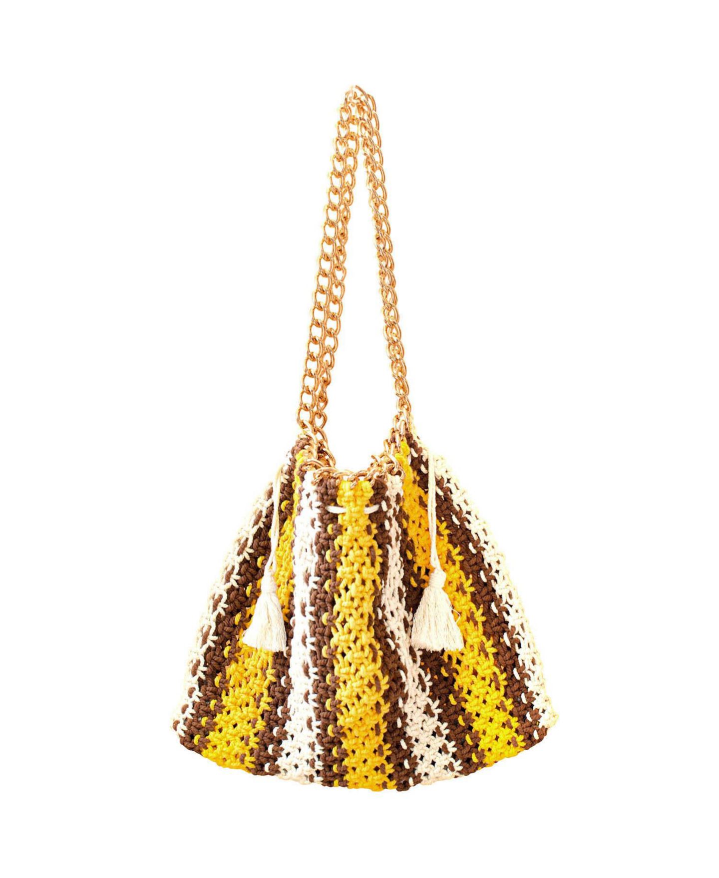 Женская сумка Brunna.co Colette Sauvage Macrame, цвет: Жёлтый — фото 1