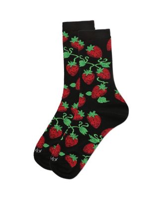 Women's Strawberry Vines Crew Socks