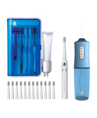 Complete Oral Care Bundle – USB Rechargeable Sonic Toothbrush, Water Flosser & UV Toothbrush Sanitizer