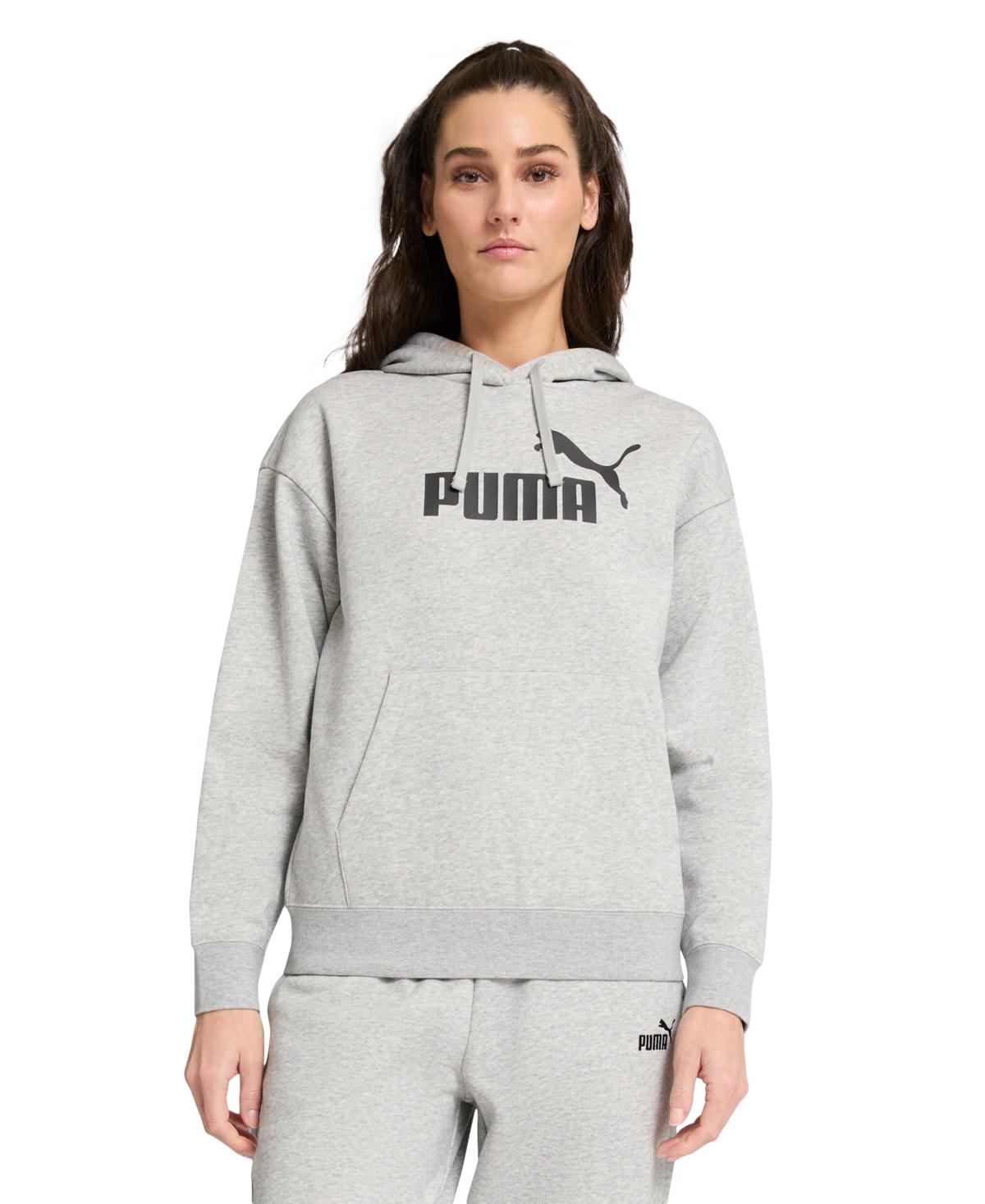 Puma Women's Essential Comfort Hoodie Sweatshirt In Gray