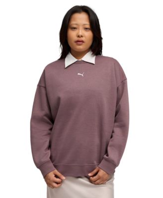 Women's Essential Oversized Crew Fleece Sweatshirt