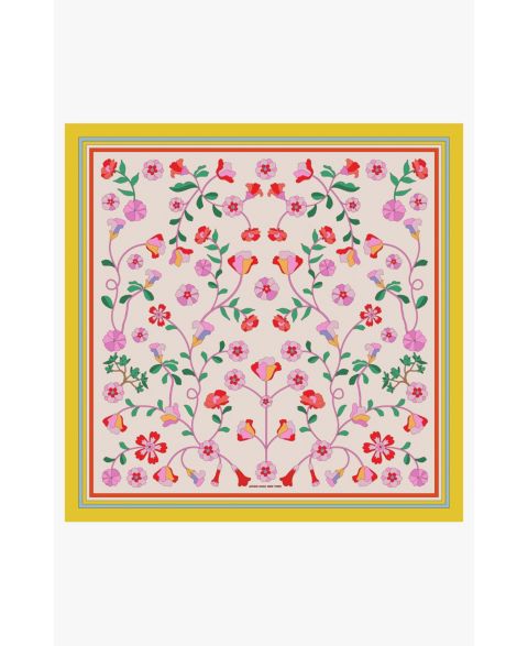 Женский шарф Jessie Zhao New York / Limoncello Jardin Double Sided Silk, цвет: Розовый