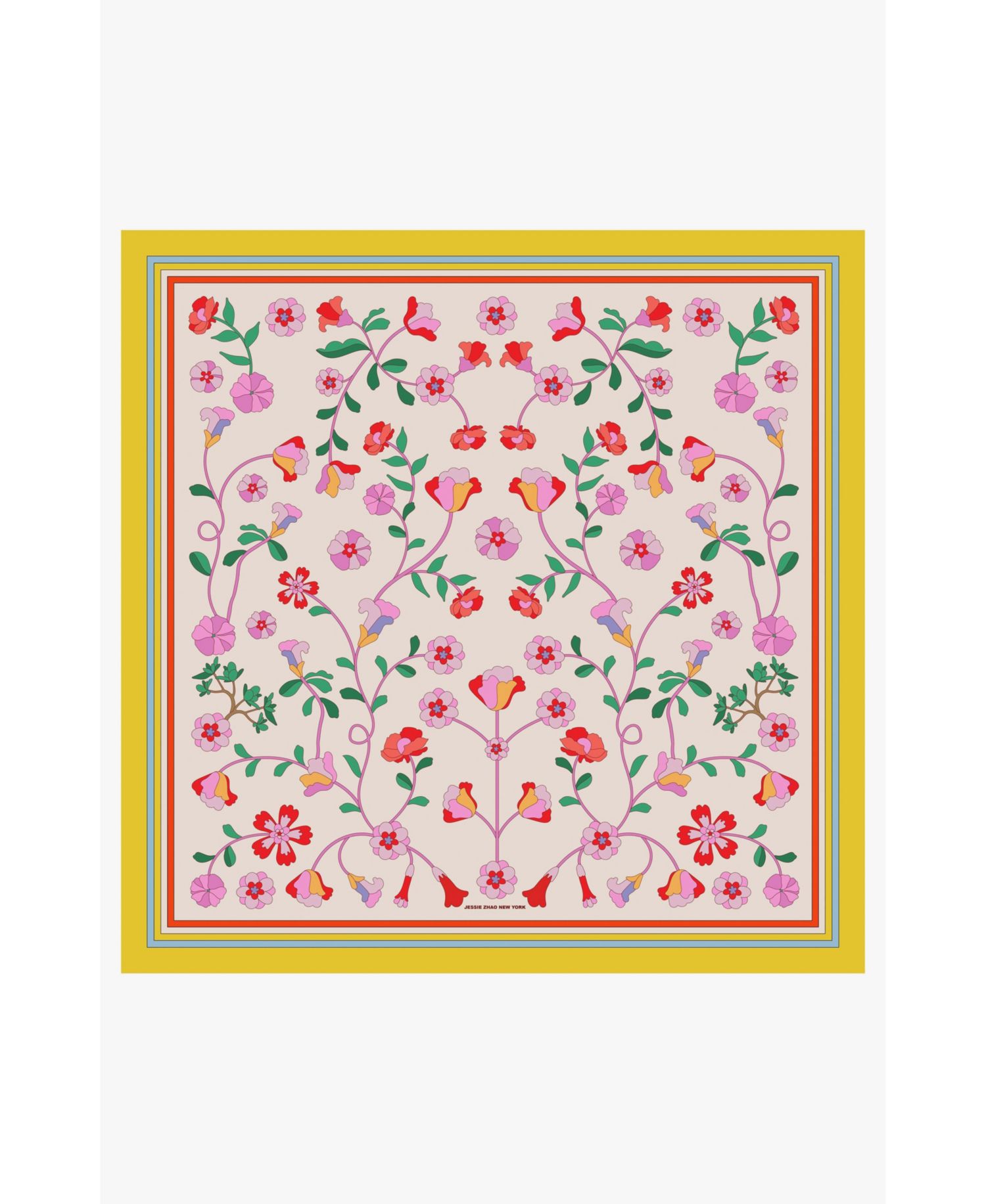 / Women's Limoncello Jardin Double Sided Silk Scarf
