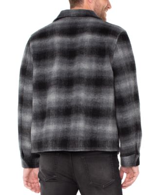 Men's Zippered Plaid Jacket