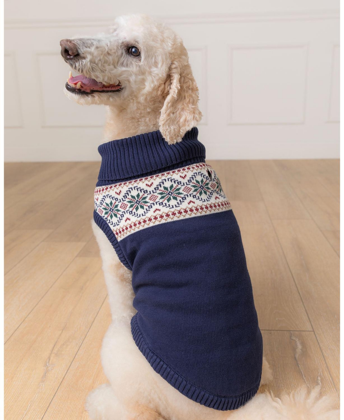 Hope & Henry Organic Fair Isle Dog Sweater