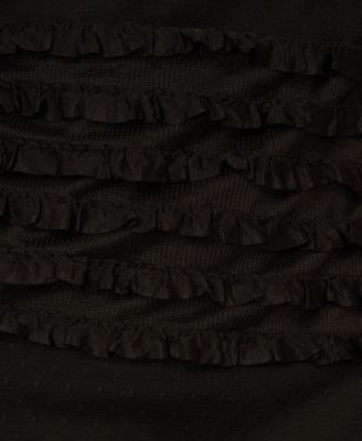 Women's Ruffle Square Neck Ball Gown