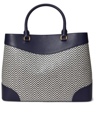 Houndstooth Woven Large Marcy Satchel 
