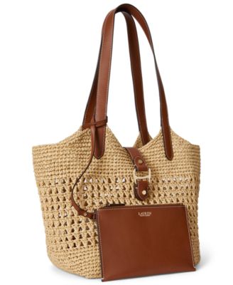 Woven Straw Large Tasha Tote Bag