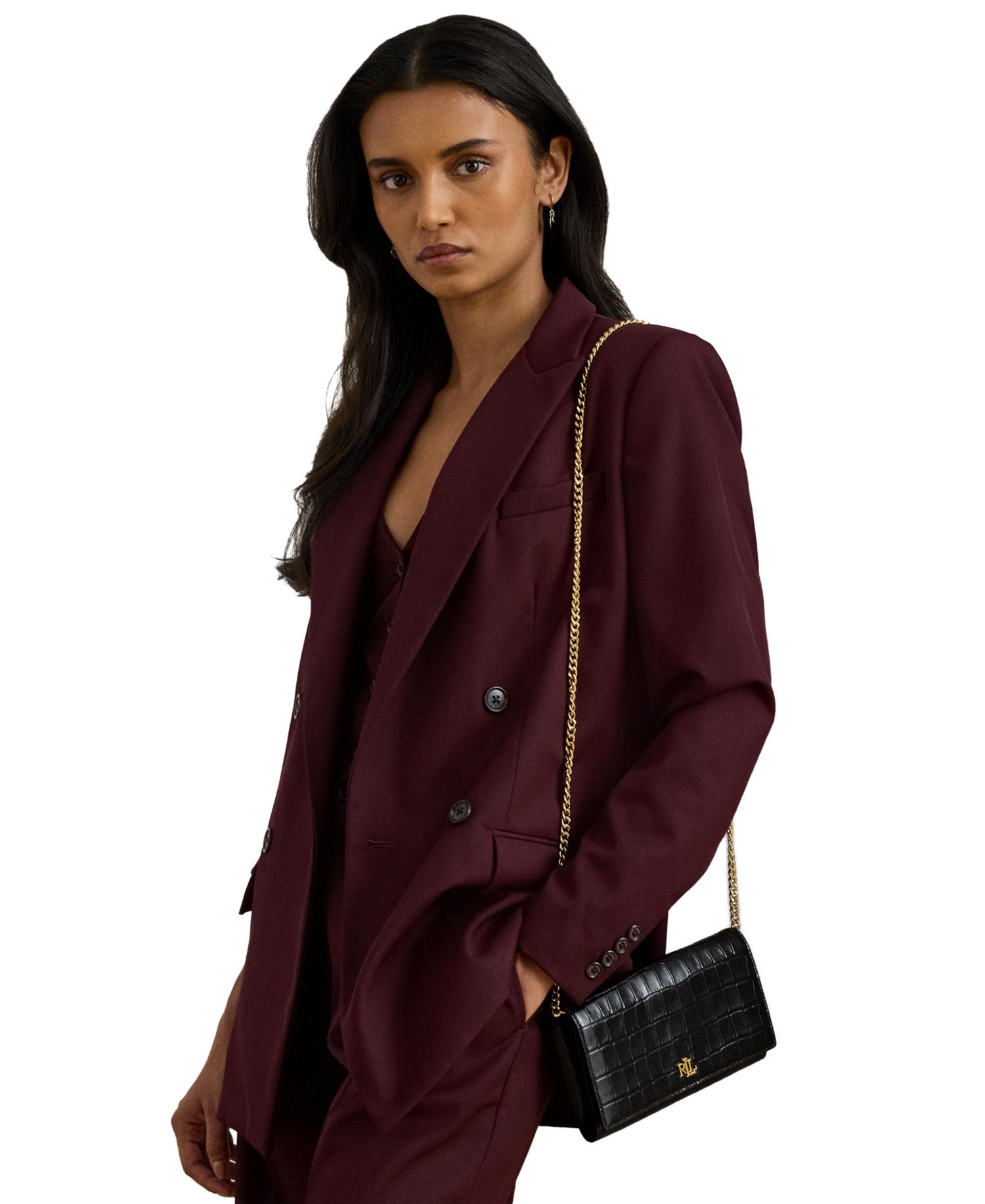 Adair II Croc-Embossed Small Crossbody Bag