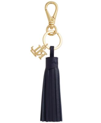Logo & Leather Tassel Bag Charm