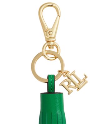 Logo & Leather Tassel Bag Charm