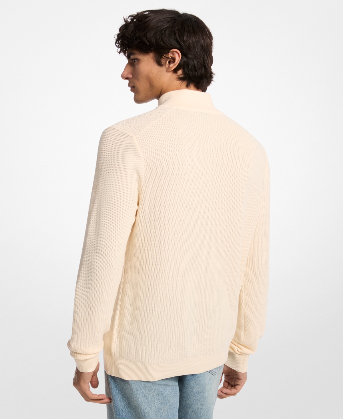 Michael Kors Men's Mouline Texture Quarter-Zip Sweater