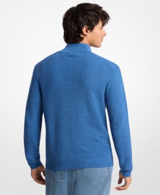 Men's Mouline Texture Quarter-Zip Sweater