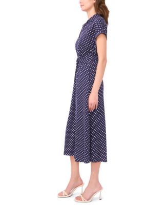 Petite Belted Midi Shirt Dress