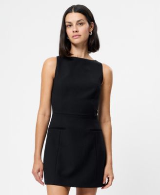 Women's Collared Sleeveless Mini Dress