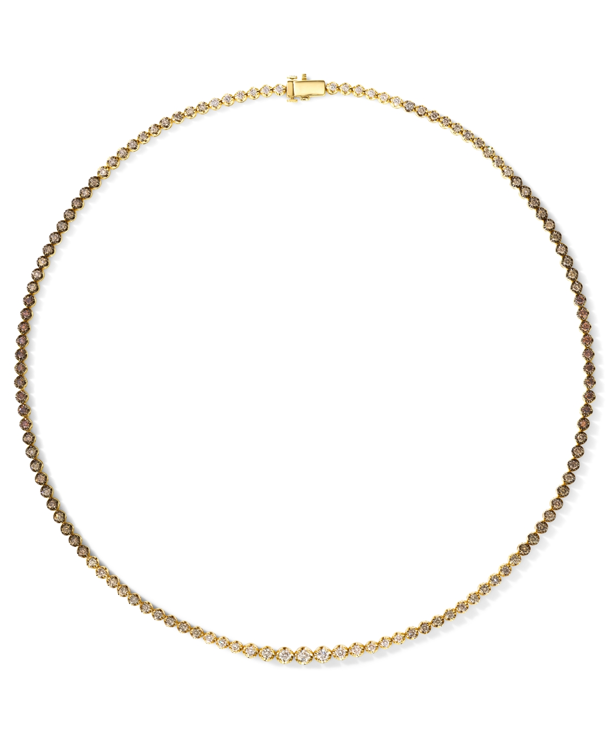 Le Vian Ombre Chocolate Ombre Diamond 18" Tennis Necklace (5-1/2 Ct. T.w.) In 14k Rose Gold