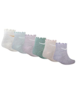 Girls' 4-7 Lettuce Ankle Socks, 6-Pack