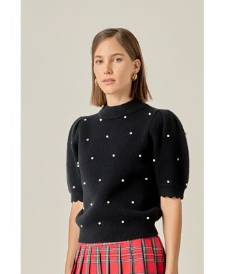 Women's Scallop Embellishment Knit