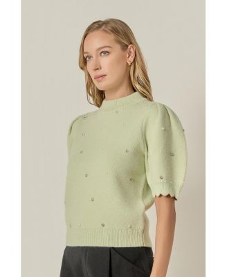 Women's Scallop Embellishment Knit