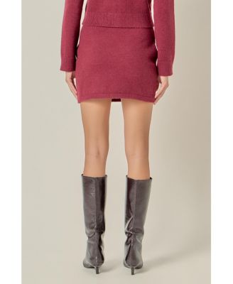 Women's Argyle Knit Skirt