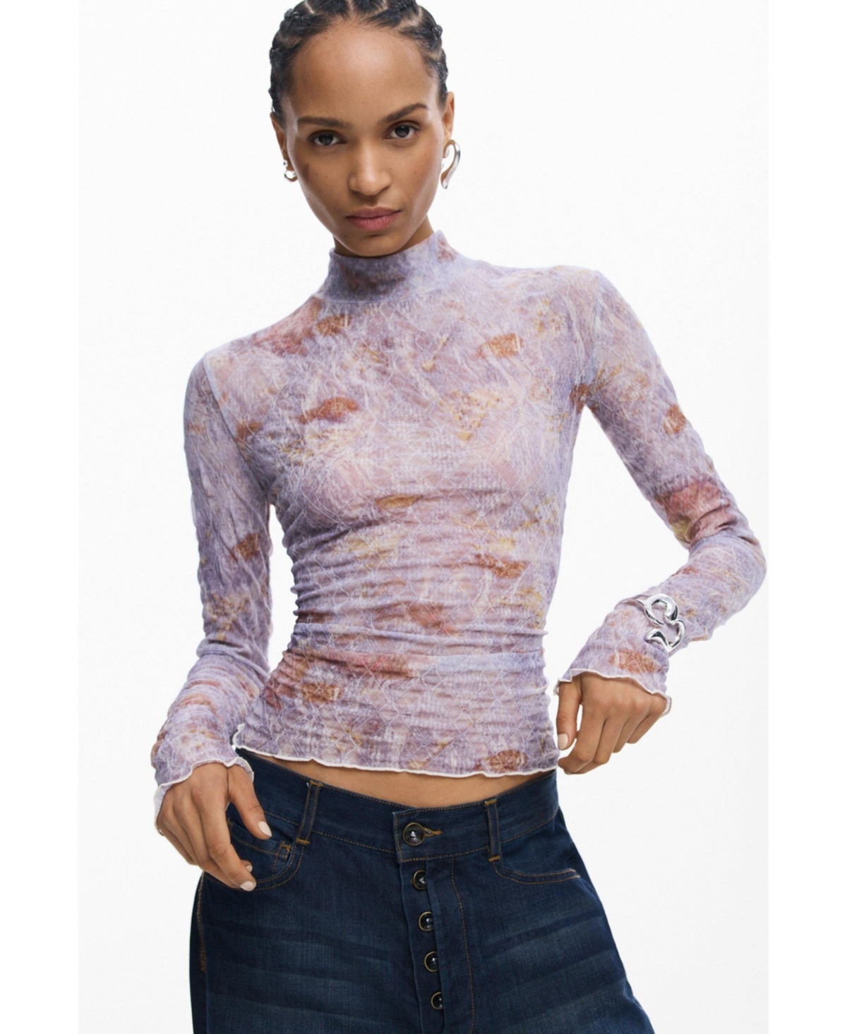 Desigual Women's Textured printed T-shirt