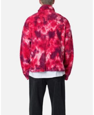 mnml Men's Tie Dye Sherpa Pullover Sweater