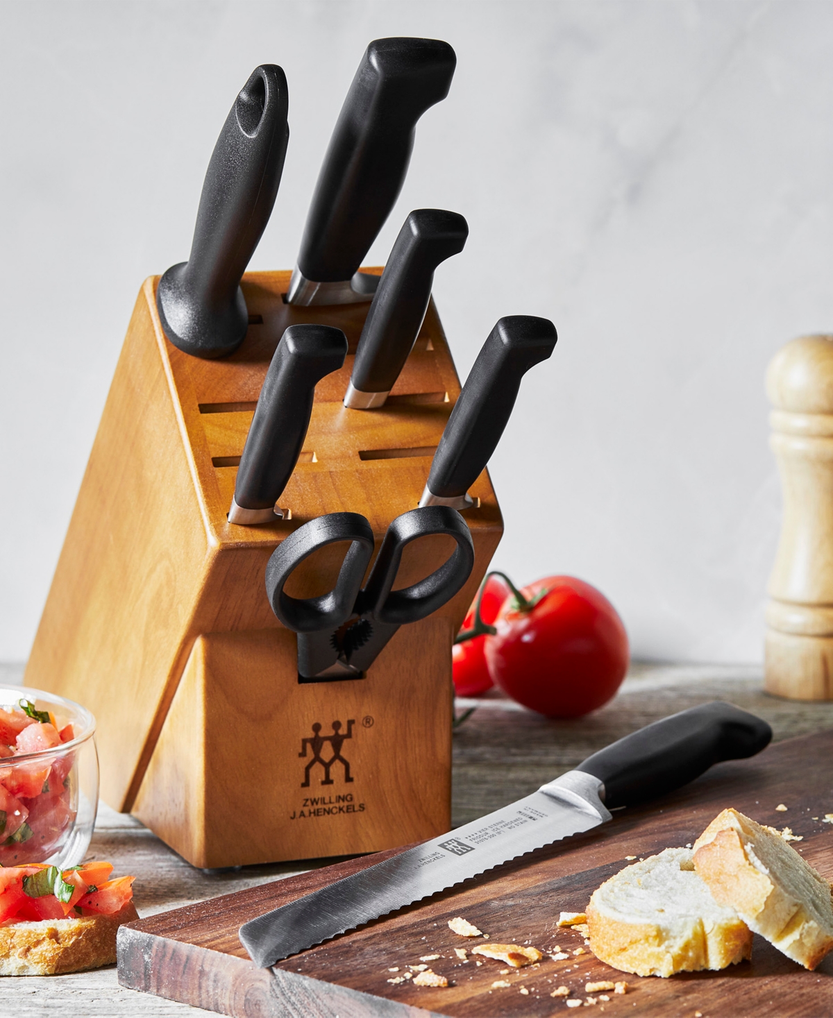 Zwilling Four Star 8pc Knife Block Set