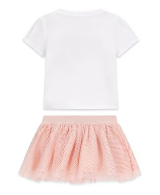 Baby Girls' Short-Sleeve T-Shirt and Skirt, 2-Piece Set
