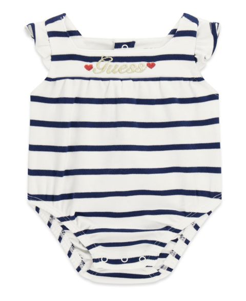 Боди Interlock, короткий рукав — GUESS, цвет: Белый / Синий