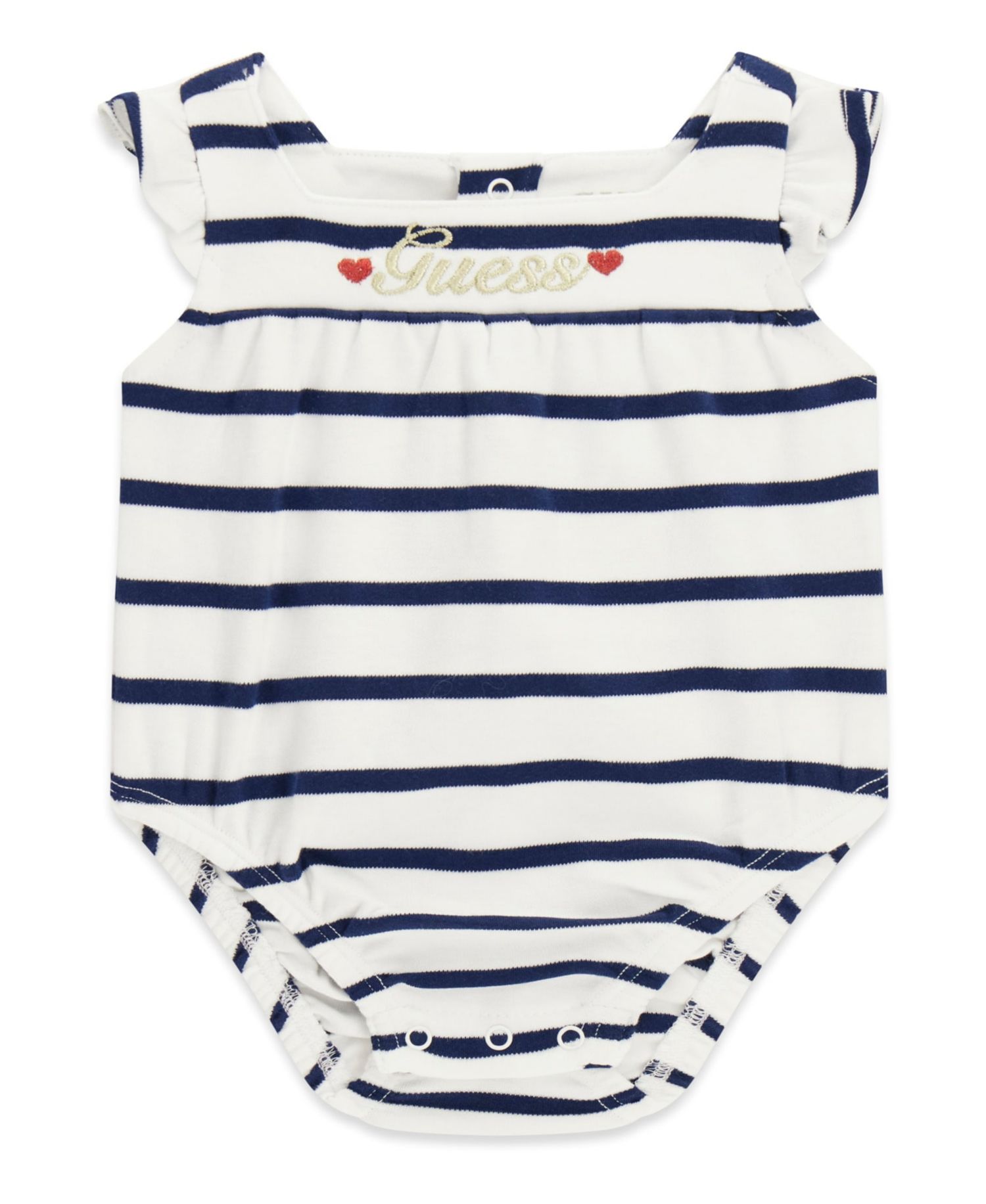 Baby Girls' Yarn Dye Interlock Short-Sleeve Bodysuit