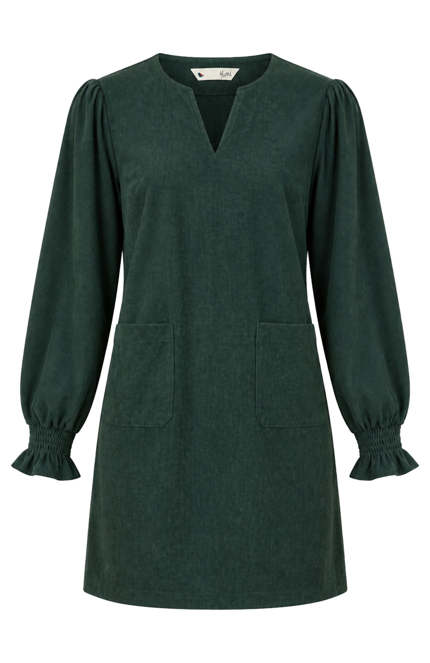 Women's Long Sleeve V-Neck Mini Dress