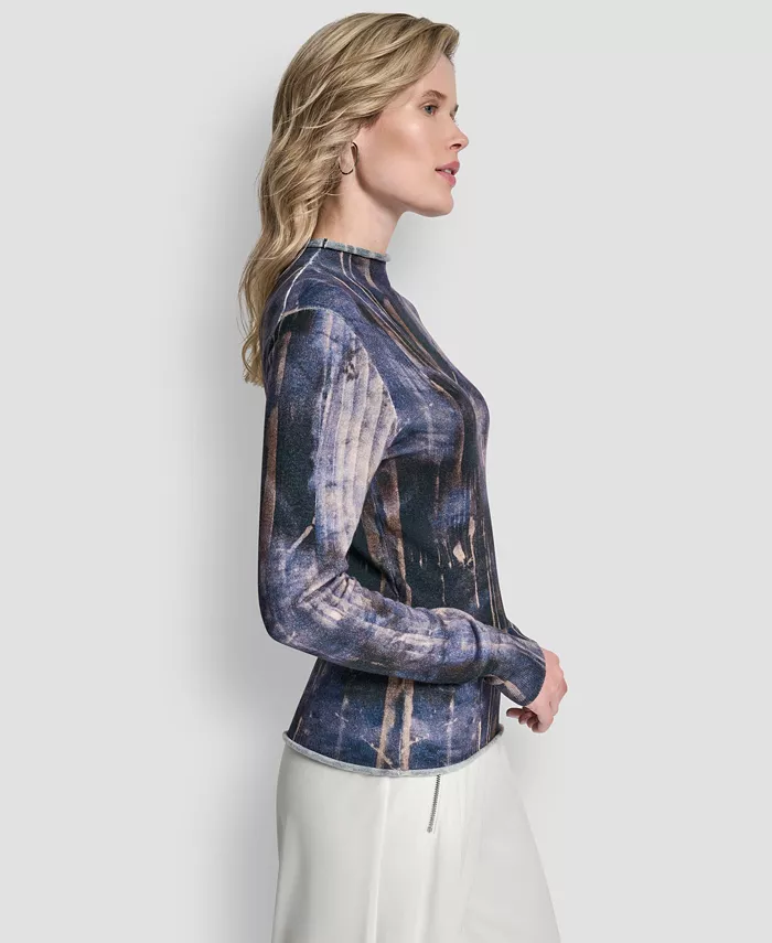 Women's Printed Long Sleeve Sweater - thumbnail 7