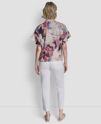 Women's Short-Sleeve Button-Front Shirt