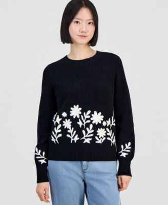 Women's Embroidered Crewneck Sweater