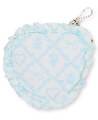 Madden Girl Heart Pom Pom and Cherry Bag Charms - Blue Floral
