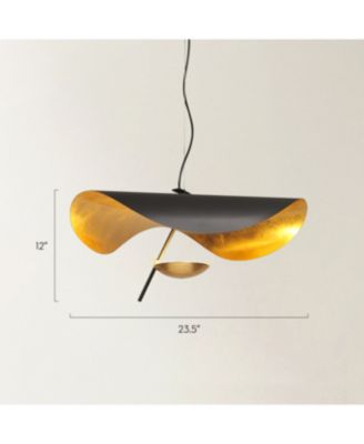 Doyer Gold Leaf Chandelier 23.5"