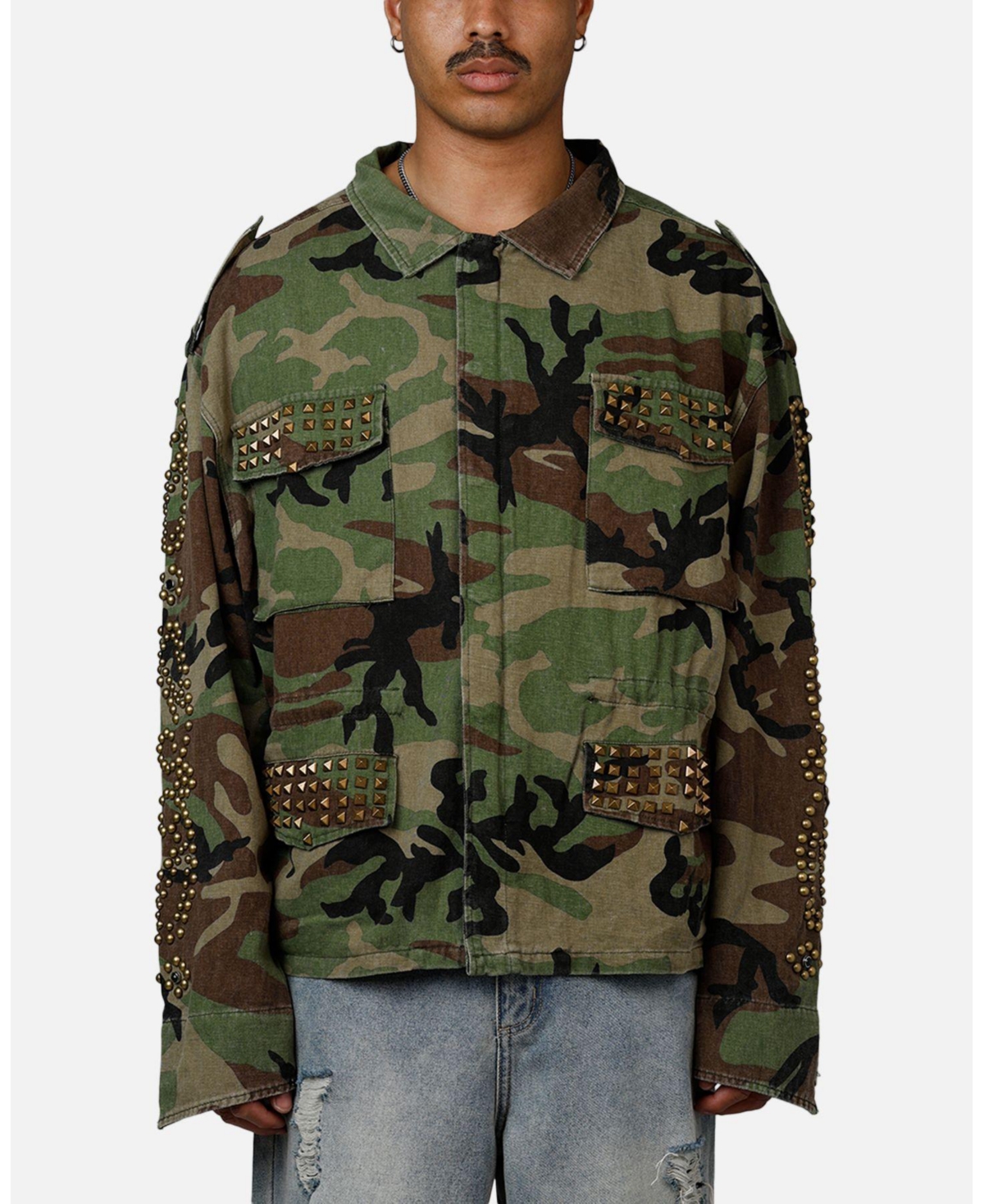 mnml Men's Studded Camo Jacket