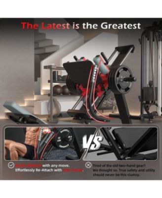 Hack Squat Leg Press Machine, 2 in 1 Adjustable Leg Exercise Workout Machine