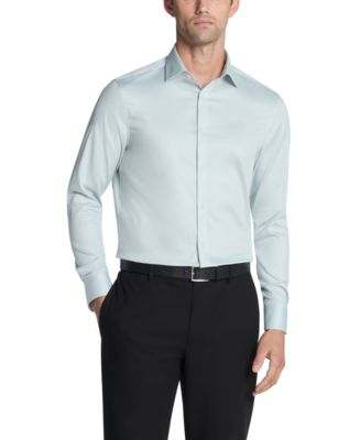 Calvin Klein Steel Men's Solid Slim Fit Stretch Dress Shirt