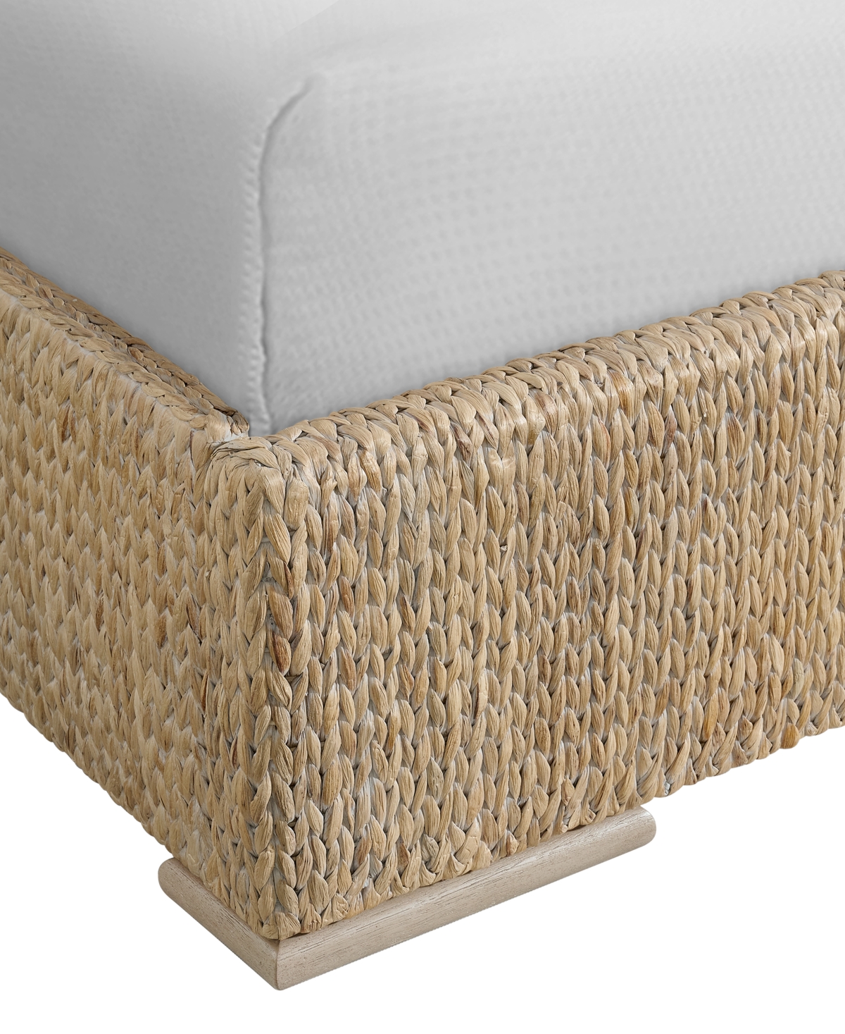 Macy's Furniture Basketweave Queen Upholstered Bed In Neutral