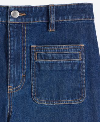 Women's Patch-Pocket High Rise Wide-Leg Jeans, Macy's Exclusive