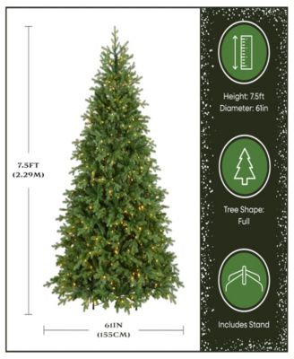 7.5' Feel Real Princeton Fraser Fir Tree with 800 Dual Color LED Lights & PowerConnect™